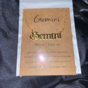 Gemini “ What’s your Zodiac” Gold SS Necklace